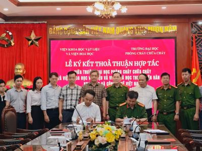 Trường Đại học Phòng cháy chữa cháy ký kết hợp tác với Viện Khoa học Vật liệu và Viện Hóa học