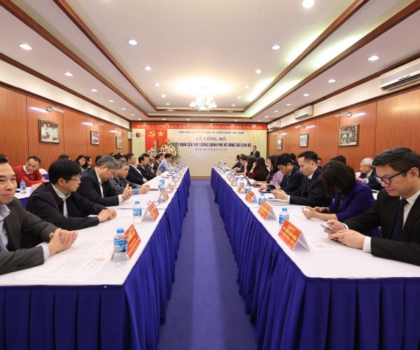 Lễ Công bố quyết định của Thủ tướng Chính phủ điều động, bổ nhiệm PGS. TS Bùi Thế Duy giữ chức Phó Chủ tịch Viện Hàn lâm Khoa học và Công nghệ Việt Nam